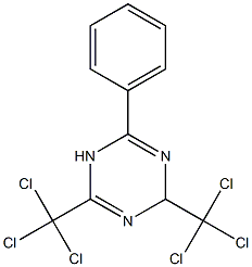 2-phenyl-4,6-bis(trichloromethyl)-1,4-dihydro-1,3,5-triazine Structure