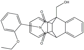 17-(2-ethoxyphenyl)-1-(hydroxymethyl)-17-azapentacyclo[6.6.5.0~2,7~.0~9,14~.0~15,19~]nonadeca-2,4,6,9,11,13-hexaene-16,18-dione Structure