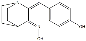 2-(4-hydroxybenzylidene)quinuclidin-3-one oxime,,结构式