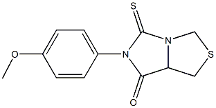 6-(4-methoxyphenyl)-5-thioxotetrahydro-7H-imidazo[1,5-c][1,3]thiazol-7-one Struktur