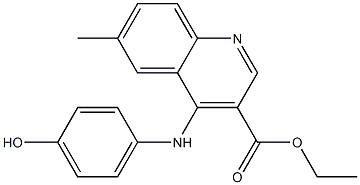 ethyl 4-(4-hydroxyanilino)-6-methyl-3-quinolinecarboxylate 结构式
