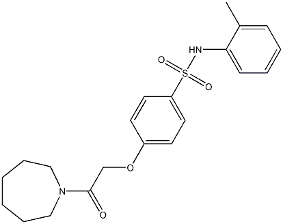 4-[2-(1-azepanyl)-2-oxoethoxy]-N-(2-methylphenyl)benzenesulfonamide Structure