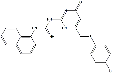 N-(6-{[(4-chlorophenyl)thio]methyl}-4-oxo-1,4-dihydro-2-pyrimidinyl)-N'-(1-naphthyl)guanidine