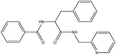 N-{1-benzyl-2-oxo-2-[(2-pyridinylmethyl)amino]ethyl}benzamide Struktur