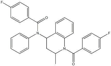 4-fluoro-N-[1-(4-fluorobenzoyl)-2-methyl-1,2,3,4-tetrahydro-4-quinolinyl]-N-phenylbenzamide