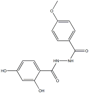 2,4-dihydroxy-N'-(4-methoxybenzoyl)benzohydrazide Structure