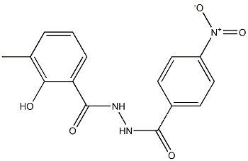 2-hydroxy-N'-{4-nitrobenzoyl}-3-methylbenzohydrazide Structure