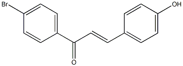 1-(4-bromophenyl)-3-(4-hydroxyphenyl)-2-propen-1-one 化学構造式