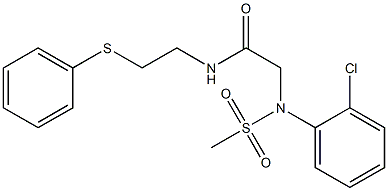 2-[2-chloro(methylsulfonyl)anilino]-N-[2-(phenylsulfanyl)ethyl]acetamide