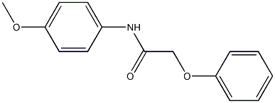 N-(4-メトキシフェニル)-2-フェノキシアセトアミド 化学構造式