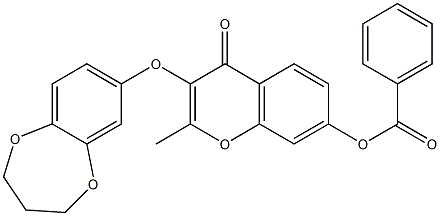 3-(3,4-dihydro-2H-1,5-benzodioxepin-7-yloxy)-2-methyl-4-oxo-4H-chromen-7-yl benzoate|