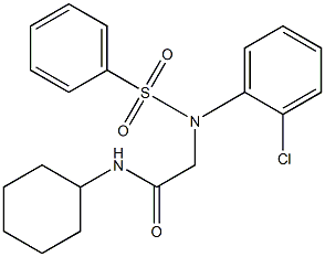 2-[2-chloro(phenylsulfonyl)anilino]-N-cyclohexylacetamide 化学構造式