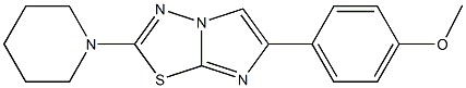 6-(4-methoxyphenyl)-2-(1-piperidinyl)imidazo[2,1-b][1,3,4]thiadiazole Structure