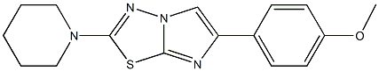 6-(4-methoxyphenyl)-2-(1-piperidinyl)imidazo[2,1-b][1,3,4]thiadiazole 结构式