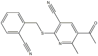 5-acetyl-2-[(2-cyanobenzyl)sulfanyl]-6-methylnicotinonitrile