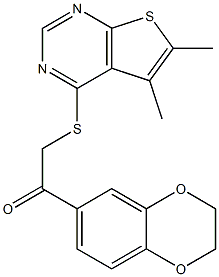 1-(2,3-dihydro-1,4-benzodioxin-6-yl)-2-[(5,6-dimethylthieno[2,3-d]pyrimidin-4-yl)sulfanyl]ethanone