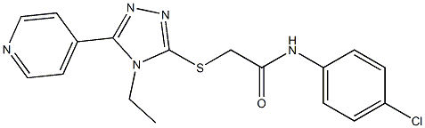 N-(4-chlorophenyl)-2-{[4-ethyl-5-(4-pyridinyl)-4H-1,2,4-triazol-3-yl]sulfanyl}acetamide Struktur