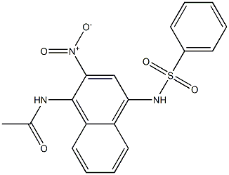 N-{2-nitro-4-[(phenylsulfonyl)amino]naphthalen-1-yl}acetamide Structure