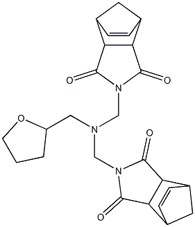 4-{[[(3,5-dioxo-4-azatricyclo[5.2.1.0~2,6~]dec-8-en-4-yl)methyl](tetrahydrofuran-2-ylmethyl)amino]methyl}-4-azatricyclo[5.2.1.0~2,6~]dec-8-ene-3,5-dione Structure