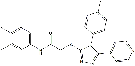 N-(3,4-dimethylphenyl)-2-{[4-(4-methylphenyl)-5-(4-pyridinyl)-4H-1,2,4-triazol-3-yl]sulfanyl}acetamide