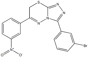 3-(3-bromophenyl)-6-{3-nitrophenyl}-7H-[1,2,4]triazolo[3,4-b][1,3,4]thiadiazine