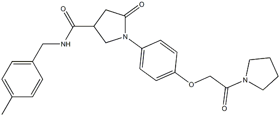 N-(4-methylbenzyl)-5-oxo-1-{4-[2-oxo-2-(1-pyrrolidinyl)ethoxy]phenyl}-3-pyrrolidinecarboxamide Structure