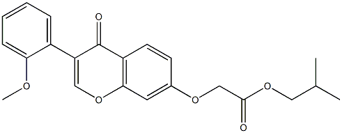 isobutyl {[3-(2-methoxyphenyl)-4-oxo-4H-chromen-7-yl]oxy}acetate Struktur