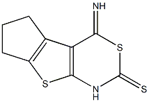 4-imino-1,5,6,7-tetrahydro-2H,4H-cyclopenta[4,5]thieno[2,3-d][1,3]thiazine-2-thione 结构式