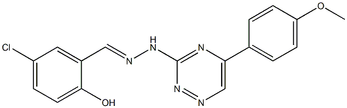 5-chloro-2-hydroxybenzaldehyde [5-(4-methoxyphenyl)-1,2,4-triazin-3-yl]hydrazone 结构式