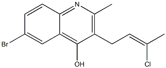6-bromo-3-(3-chloro-2-butenyl)-2-methyl-4-quinolinol