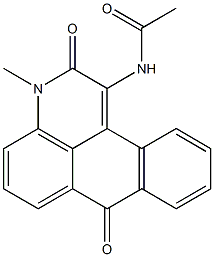 N-(3-methyl-2,7-dioxo-2,7-dihydro-3H-naphtho[1,2,3-de]quinolin-1-yl)acetamide,,结构式