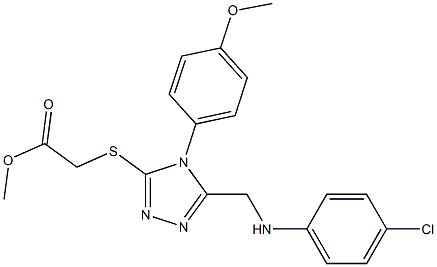  methyl {[5-[(4-chloroanilino)methyl]-4-(4-methoxyphenyl)-4H-1,2,4-triazol-3-yl]sulfanyl}acetate