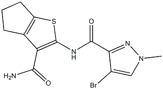 N-[3-(aminocarbonyl)-5,6-dihydro-4H-cyclopenta[b]thien-2-yl]-4-bromo-1-methyl-1H-pyrazole-3-carboxamide|