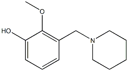 2-methoxy-3-(1-piperidinylmethyl)phenol,,结构式