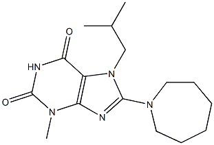 8-(1-azepanyl)-7-isobutyl-3-methyl-3,7-dihydro-1H-purine-2,6-dione Structure