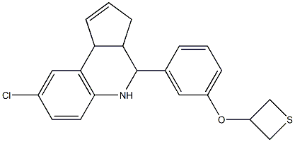 3-(8-chloro-3a,4,5,9b-tetrahydro-3H-cyclopenta[c]quinolin-4-yl)phenyl 3-thietanyl ether|