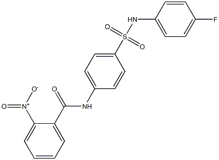 N-{4-[(4-fluoroanilino)sulfonyl]phenyl}-2-nitrobenzamide 结构式