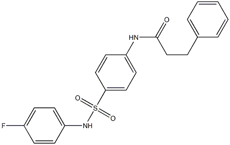 N-{4-[(4-fluoroanilino)sulfonyl]phenyl}-3-phenylpropanamide