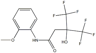 4,4,4-trifluoro-3-hydroxy-N-(2-methoxyphenyl)-3-(trifluoromethyl)butanamide Structure