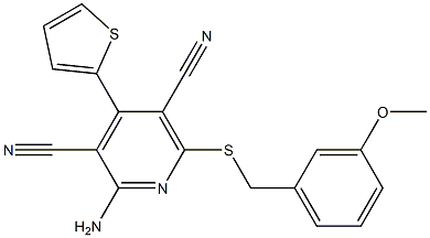 2-amino-6-[(3-methoxybenzyl)sulfanyl]-4-(2-thienyl)-3,5-pyridinedicarbonitrile