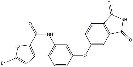 5-bromo-N-{3-[(1,3-dioxo-2,3-dihydro-1H-isoindol-5-yl)oxy]phenyl}-2-furamide Structure