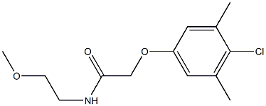 2-(4-chloro-3,5-dimethylphenoxy)-N-(2-methoxyethyl)acetamide 化学構造式
