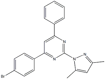 4-(4-bromophenyl)-2-(3,5-dimethyl-1H-pyrazol-1-yl)-6-phenylpyrimidine Structure