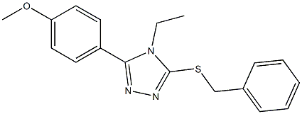 4-[5-(benzylsulfanyl)-4-ethyl-4H-1,2,4-triazol-3-yl]phenyl methyl ether Structure