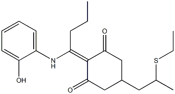 5-[2-(ethylsulfanyl)propyl]-2-[1-(2-hydroxyanilino)butylidene]-1,3-cyclohexanedione