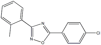 5-(4-chlorophenyl)-3-(2-methylphenyl)-1,2,4-oxadiazole 化学構造式