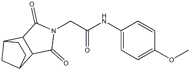 2-(3,5-dioxo-4-azatricyclo[5.2.1.0~2,6~]dec-4-yl)-N-(4-methoxyphenyl)acetamide 化学構造式