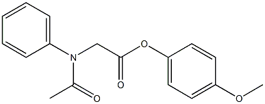 4-methoxyphenyl (acetylanilino)acetate Struktur