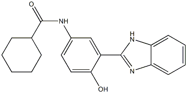 N-[3-(1H-benzimidazol-2-yl)-4-hydroxyphenyl]cyclohexanecarboxamide Struktur