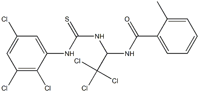 2-methyl-N-(2,2,2-trichloro-1-{[(2,3,5-trichloroanilino)carbothioyl]amino}ethyl)benzamide Structure